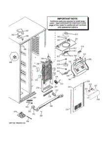 03 - Freezer Section parts for Ge Refrigerator ESS25KSTISS from AppliancePartsPros.com