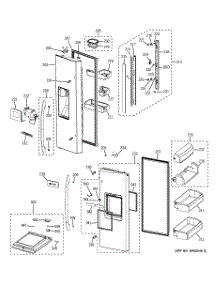 02 - Fresh Food Doors parts for Ge Refrigerator PFSS6SMXASS from AppliancePartsPros.com