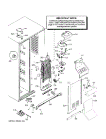03 - Freezer Section parts for Ge Refrigerator GSS23WSTJSS from AppliancePartsPros.com