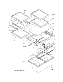 05 - Fresh Food Shelves parts for Ge Refrigerator GTS22SBXARSS from AppliancePartsPros.com