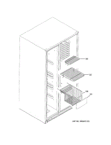 05 - Freezer Shelves parts for Ge Refrigerator GSCS3PGXCFSS from AppliancePartsPros.com