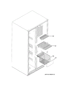 06 - Freezer Shelves parts for Ge Refrigerator GWE23LGTIFSS from AppliancePartsPros.com