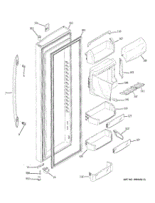 03 - Fresh Food Door parts for Ge Refrigerator PSDS5YGXCFSS from AppliancePartsPros.com