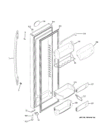 03 - Fresh Food Door parts for Ge Refrigerator PSS26NSWASS from AppliancePartsPros.com
