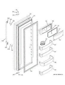 03 - Fresh Food Door parts for Ge Refrigerator ZISP420DTASS from AppliancePartsPros.com
