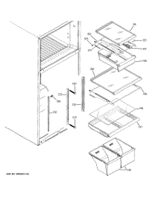 05 - Fresh Food Shelves parts for Ge Refrigerator GTH18KBXBRBB from AppliancePartsPros.com