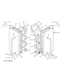 02 - Fresh Food Doors parts for Ge Refrigerator ZFGP21HXCSS from AppliancePartsPros.com