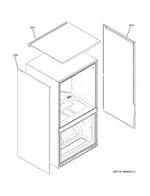 09 - Clad Components parts for Ge Refrigerator ZFGP21HXCSS from AppliancePartsPros.com