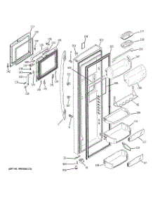 03 - Fresh Food Door parts for Ge Refrigerator PSE29NHWHCSS from AppliancePartsPros.com