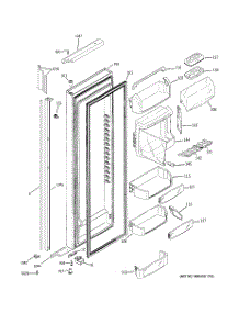 03 - Fresh Food Door parts for Ge Refrigerator PJE25PGTIFKB from AppliancePartsPros.com