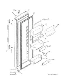 03 - Fresh Food Door parts for Ge Refrigerator PSS23MSTESS from AppliancePartsPros.com