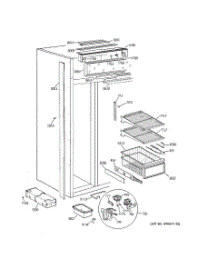 04 - Freezer Section parts for Ge Refrigerator ZISB48DCA from AppliancePartsPros.com