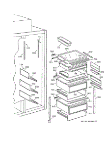 07 - Fresh Food Section parts for Ge Refrigerator ZISB48DCA from AppliancePartsPros.com
