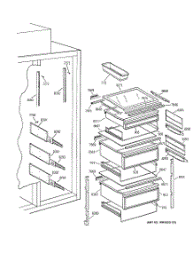 07 - Fresh Food Section parts for Ge Refrigerator ZISB48DYA from AppliancePartsPros.com