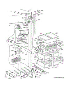 05 - Fresh Food Section parts for Ge Refrigerator ZISB48DSE from AppliancePartsPros.com