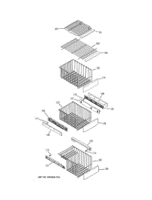 06 - Freezer Shelves parts for Ge Refrigerator PSHS6VGXBDSS from AppliancePartsPros.com