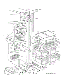 05 - Fresh Food Section parts for Ge Refrigerator ZISB48DRB from AppliancePartsPros.com