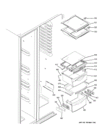 08 - Fresh Food Shelves parts for Ge Refrigerator PCE23YETAFWW from AppliancePartsPros.com
