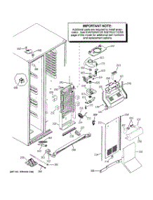 04 - Freezer Section parts for Ge Refrigerator PSH23PGTBWV from AppliancePartsPros.com