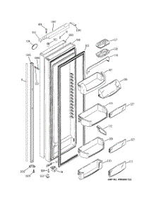 03 - Fresh Food Door parts for Ge Refrigerator PSH23SGNAFBS from AppliancePartsPros.com