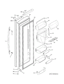 03 - Fresh Food Door parts for Ge Refrigerator PSH23PSTASS from AppliancePartsPros.com