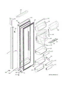 03 - Fresh Food Door parts for Ge Refrigerator PSH23PGTBBV from AppliancePartsPros.com