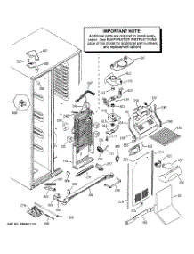 04 - Freezer Section parts for Ge Refrigerator PSC23SHMBBS from AppliancePartsPros.com