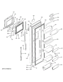 03 - Fresh Food Door parts for Ge Refrigerator PSC23SHMABS from AppliancePartsPros.com
