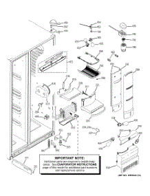 08 - Fresh Food Section parts for Ge Refrigerator PSH23PGRAWW from AppliancePartsPros.com