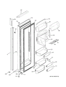 03 - Fresh Food Door parts for Ge Refrigerator PSH23PGTABV from AppliancePartsPros.com