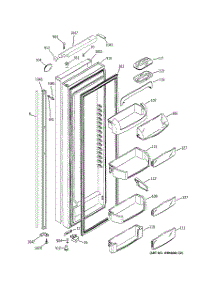 03 - Fresh Food Door parts for Ge Refrigerator PSH23SGNABS from AppliancePartsPros.com
