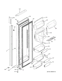 03 - Fresh Food Door parts for Ge Refrigerator PSH23PGTAWV from AppliancePartsPros.com