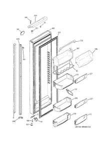03 - Fresh Food Door parts for Ge Refrigerator PSH23PGRCBB from AppliancePartsPros.com