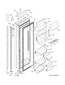 03 - Fresh Food Door parts for Ge Refrigerator PSH23PSSASV from AppliancePartsPros.com