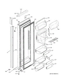 03 - Fresh Food Door parts for Ge Refrigerator PSH23PGSCBV from AppliancePartsPros.com