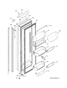 02 - Fresh Food Door parts for Ge Refrigerator PSH25MSSASV from AppliancePartsPros.com