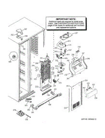 04 - Freezer Section parts for Ge Refrigerator PSF26MGWCBB from AppliancePartsPros.com