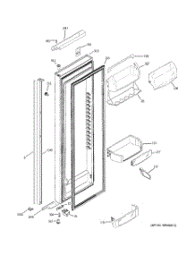 02 - Fresh Food Door parts for Ge Refrigerator PSH25MGSBBV from AppliancePartsPros.com