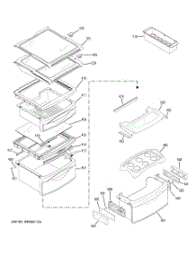 09 - Fresh Food Shelves parts for Ge Refrigerator PCE23NGTAFSS from AppliancePartsPros.com