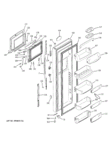 03 - Fresh Food Door parts for Ge Refrigerator PSC23SHNABS from AppliancePartsPros.com