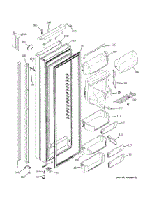 03 - Fresh Food Door parts for Ge Refrigerator PSH23PSSCSV from AppliancePartsPros.com