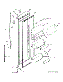 02 - Fresh Food Door parts for Ge Refrigerator PSF26MGSBWW from AppliancePartsPros.com