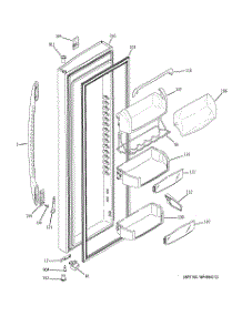 02 - Fresh Food Door parts for Ge Refrigerator PSF26MGSCBB from AppliancePartsPros.com