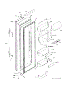 03 - Fresh Food Door parts for Ge Refrigerator PSH25PSWASS from AppliancePartsPros.com