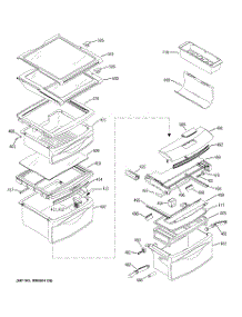 09 - Fresh Food Shelves parts for Ge Refrigerator PSI23SGMBFBS from AppliancePartsPros.com
