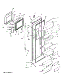 03 - Fresh Food Door parts for Ge Refrigerator PCE23NHTAFSS from AppliancePartsPros.com