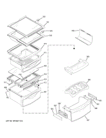 09 - Fresh Food Shelves parts for Ge Refrigerator PSC23SHTCSS from AppliancePartsPros.com
