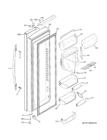 03 - Fresh Food Door parts for Ge Refrigerator PSH23PSWCSS from AppliancePartsPros.com