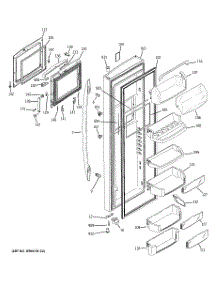 03 - Fresh Food Door parts for Ge Refrigerator PCE23NHTCFSS from AppliancePartsPros.com