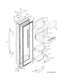 03 - Fresh Food Door parts for Ge Refrigerator PSH23PSWASS from AppliancePartsPros.com